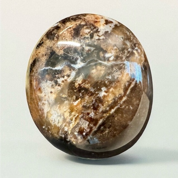 Natural Crystal Palm Stone Duo (Black Opal/Citrine) - Picture 3 of 11